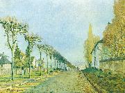 Alfred Sisley Weg der Maschine, bei Louveciennes oil on canvas